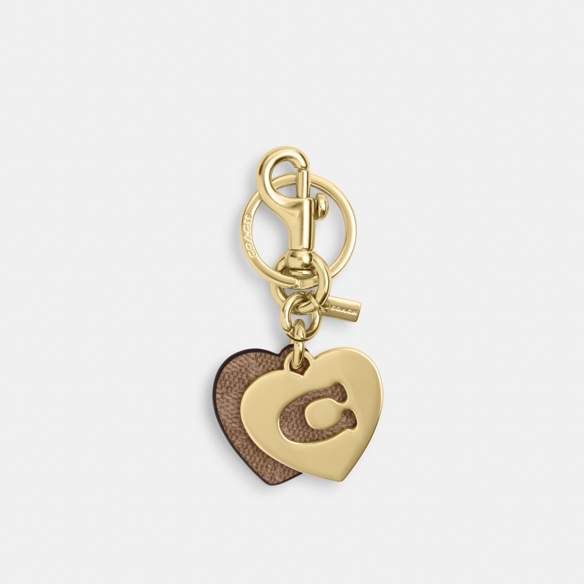 Hearts Key Ring In Signature Canvas