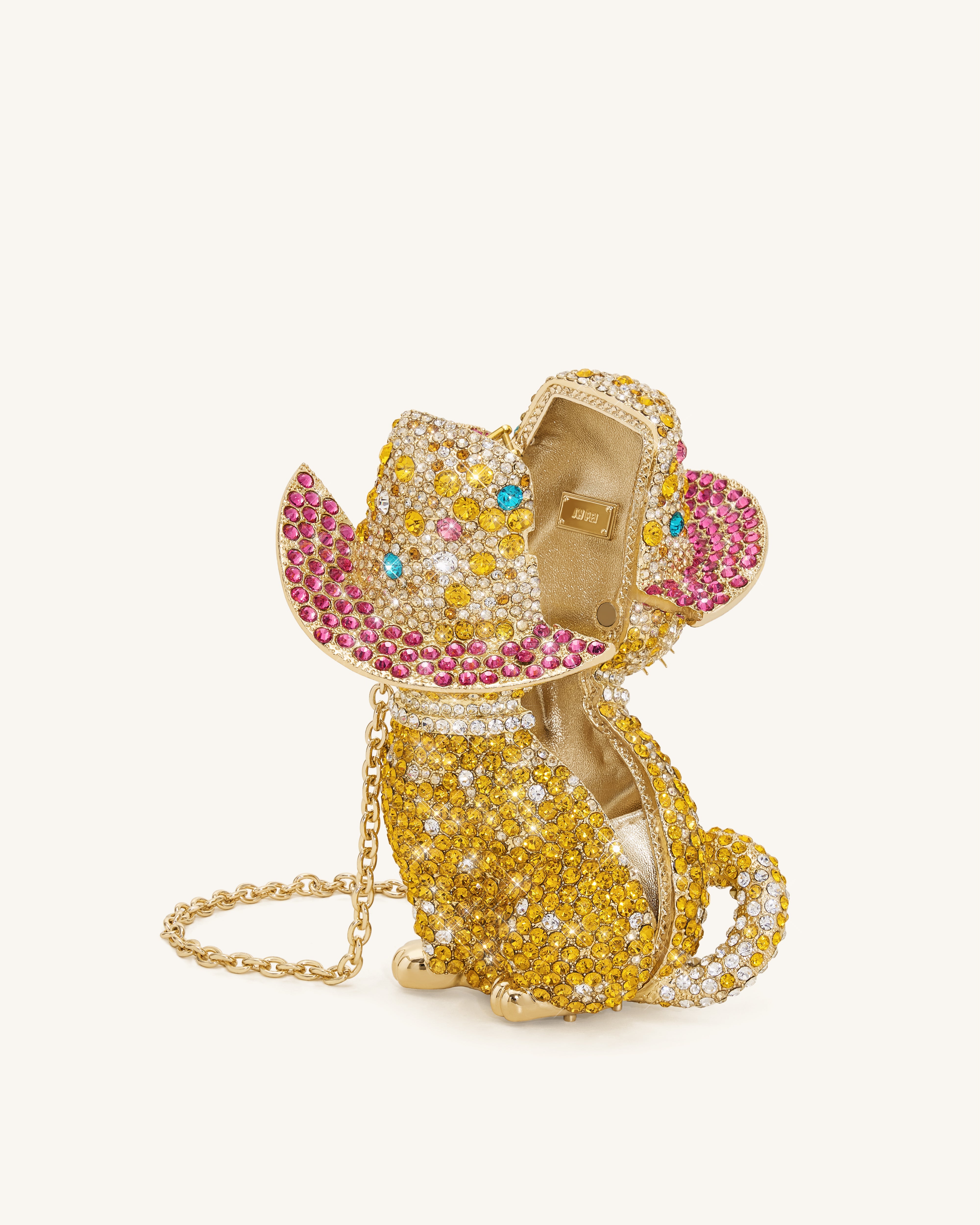 Glamorous Cat Clutch - Multicolor Gold