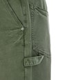 Purple brand Green Pants with Logo Patch on the Rear and Automatic Buttons in Fabric Man