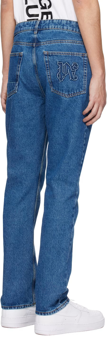 Blue Monogram Jeans