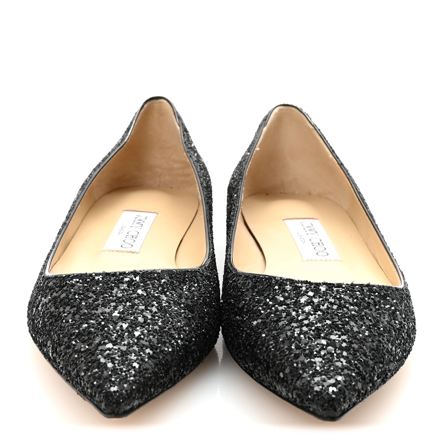 Glitter Romy Flats 38 Black