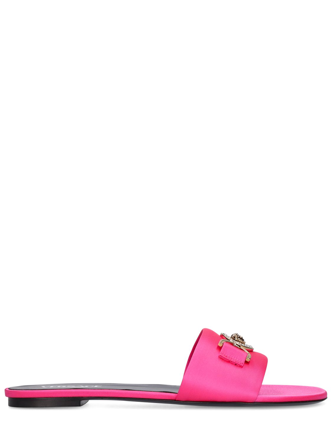 Versace Versace 10mm Satin flat sandals - Sandals | Shop From The Mirage