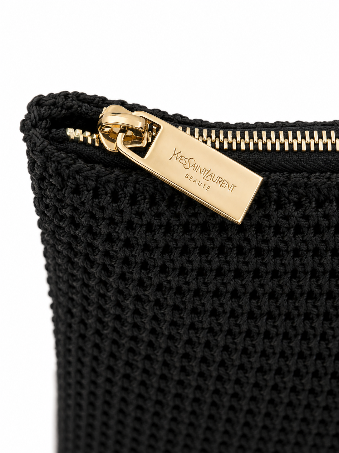 YSL Yves Saint Laurent Beaute Beauty GWP VIP Gift Black Knit Knitted Flat Pouch