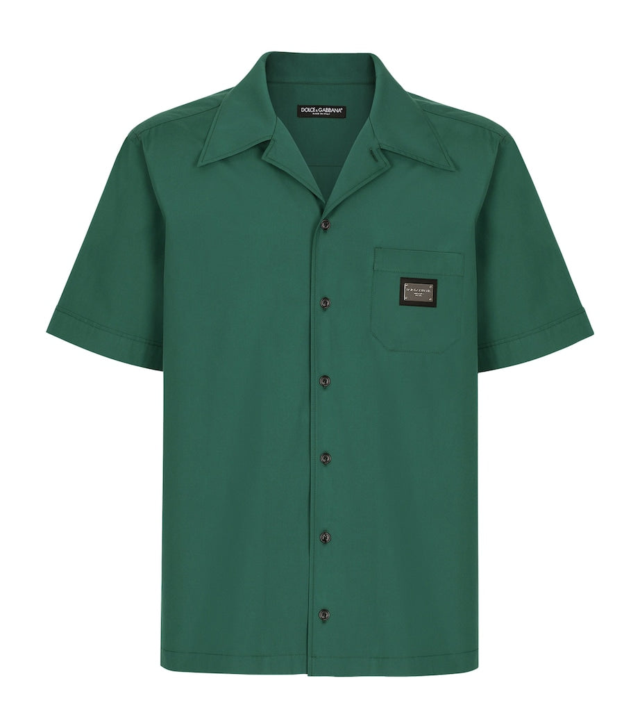 Dolce&Gabbana Logo Plaque Short-Sleeve Shirt