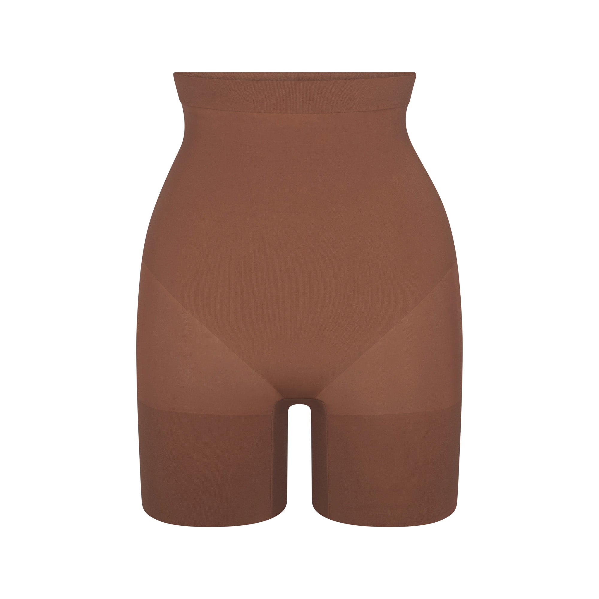 Sheer Seamless High-waisted Mid Thigh Short