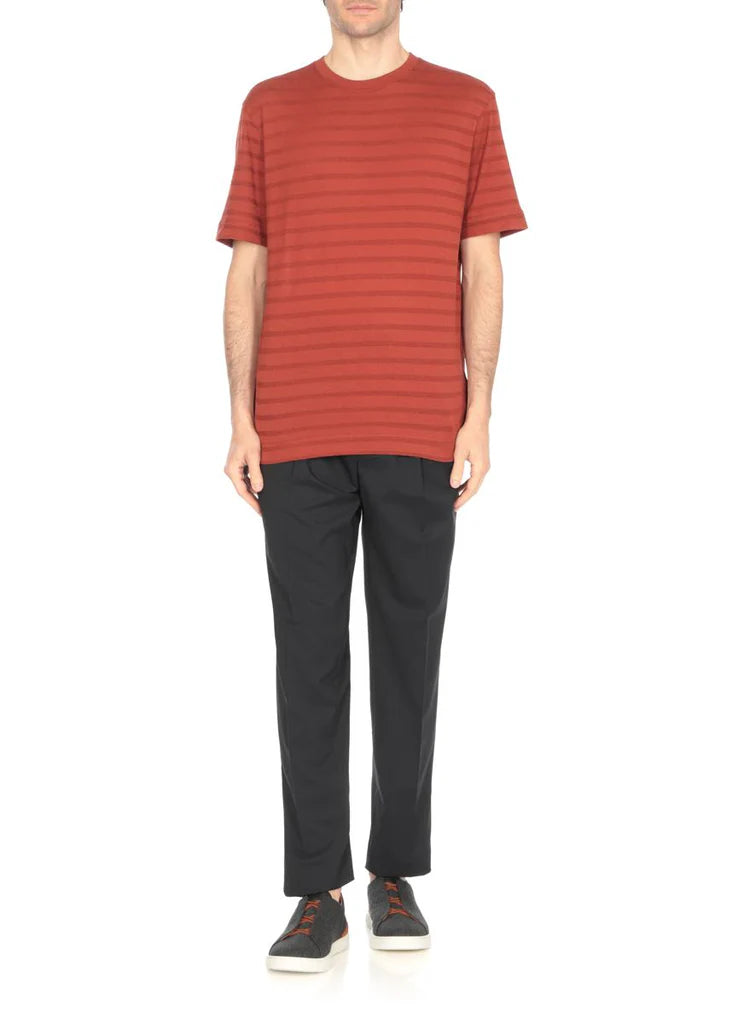 Zegna Men’s Grey Leather & Wool Slip-On Sneakers – Sanitized® Insole, Contrast Sole