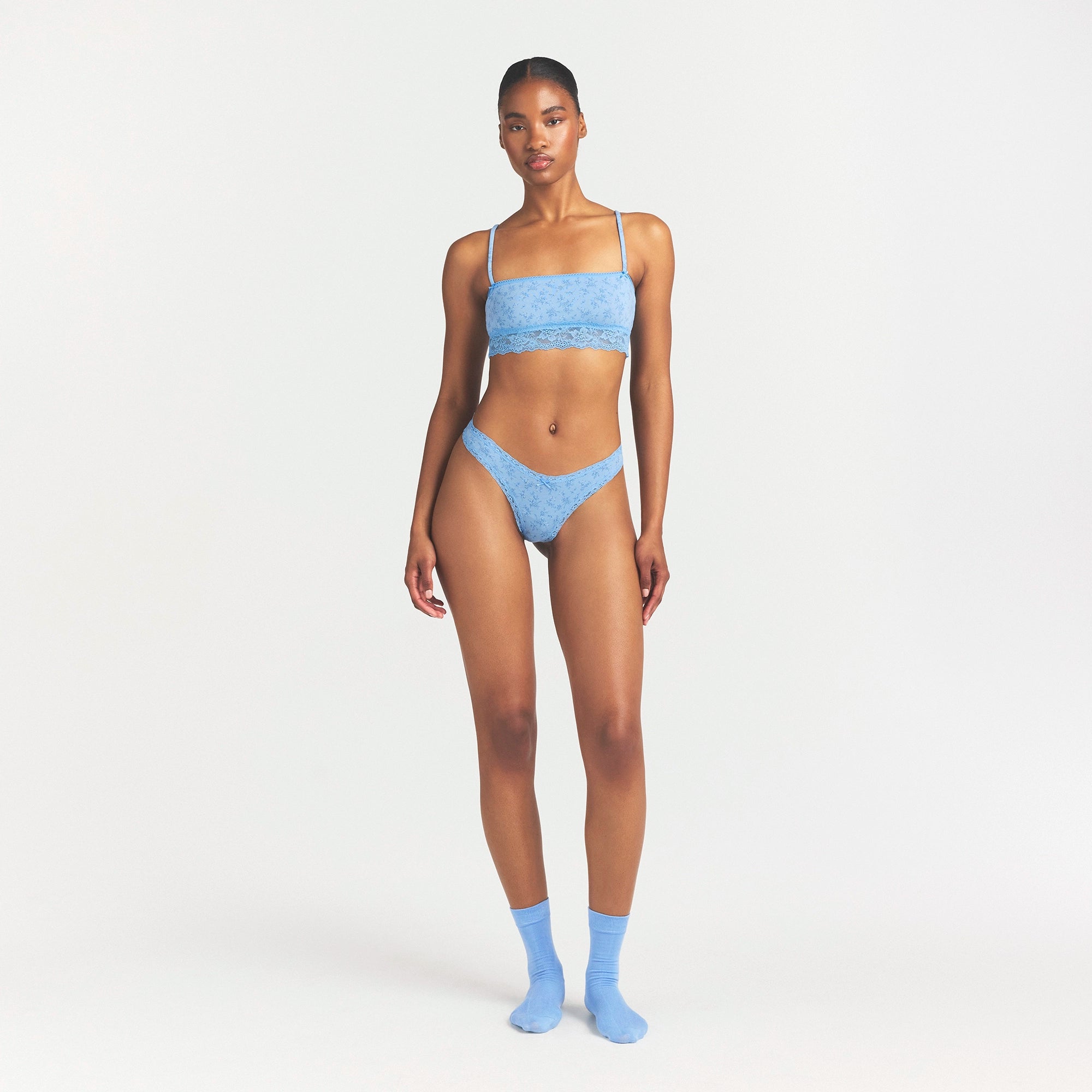 Lightweight Cotton Lace Thong