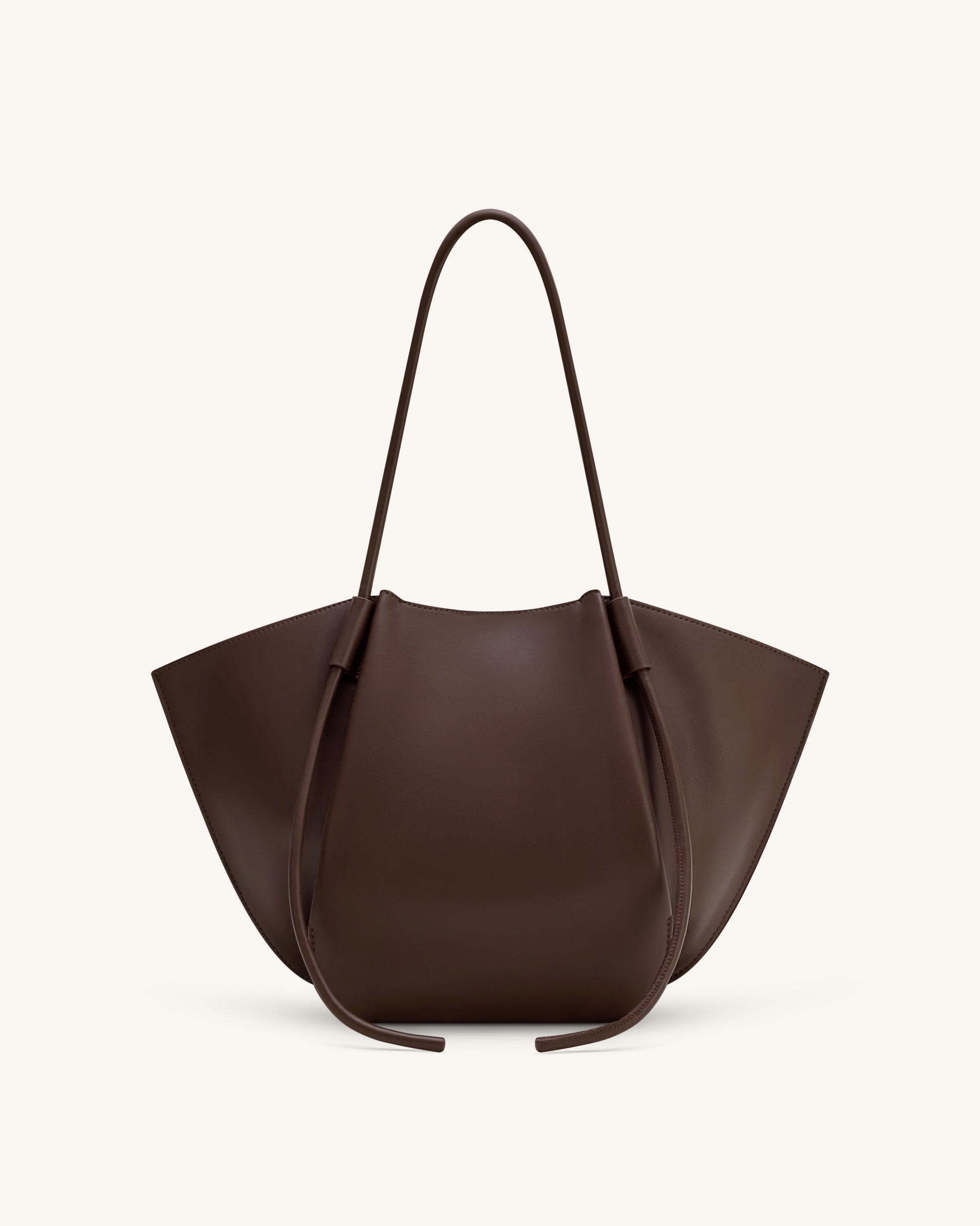 Nala Wide Tote Bag - Brown Canvas