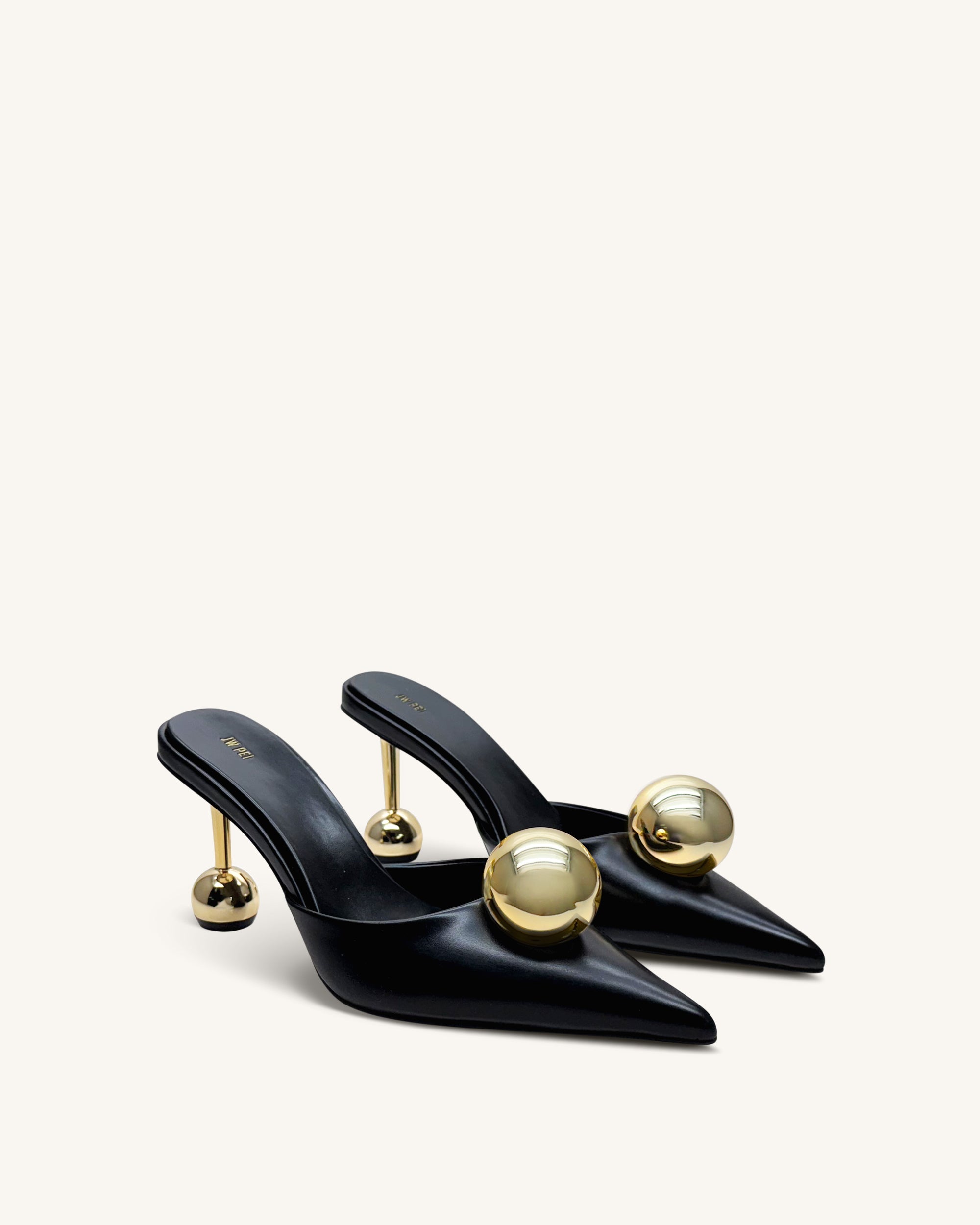 Sofia Sphere Heel Mules - Rose Red