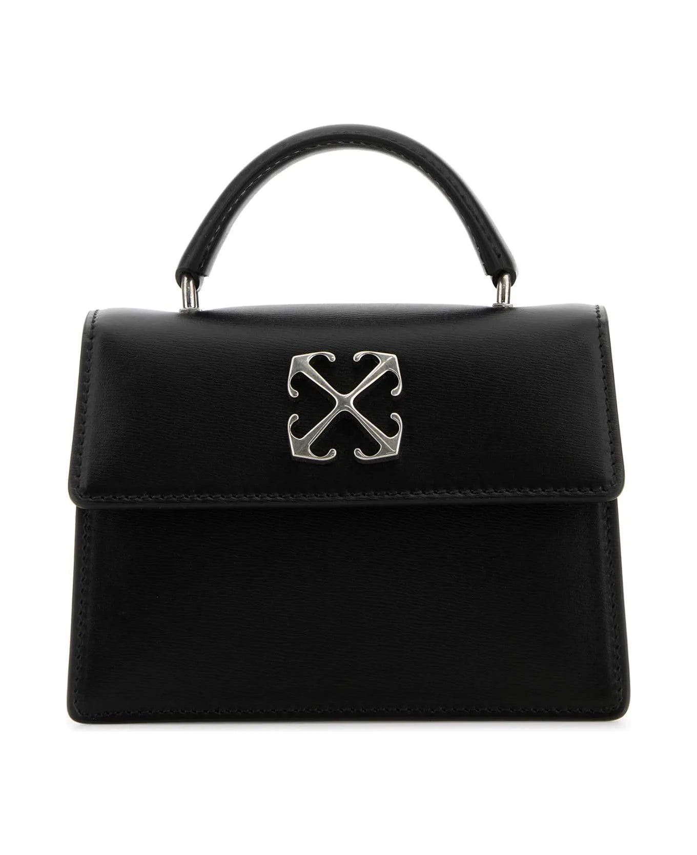 Off White Black Leather Jitney Handbag - Bags | Shop From The Mirage