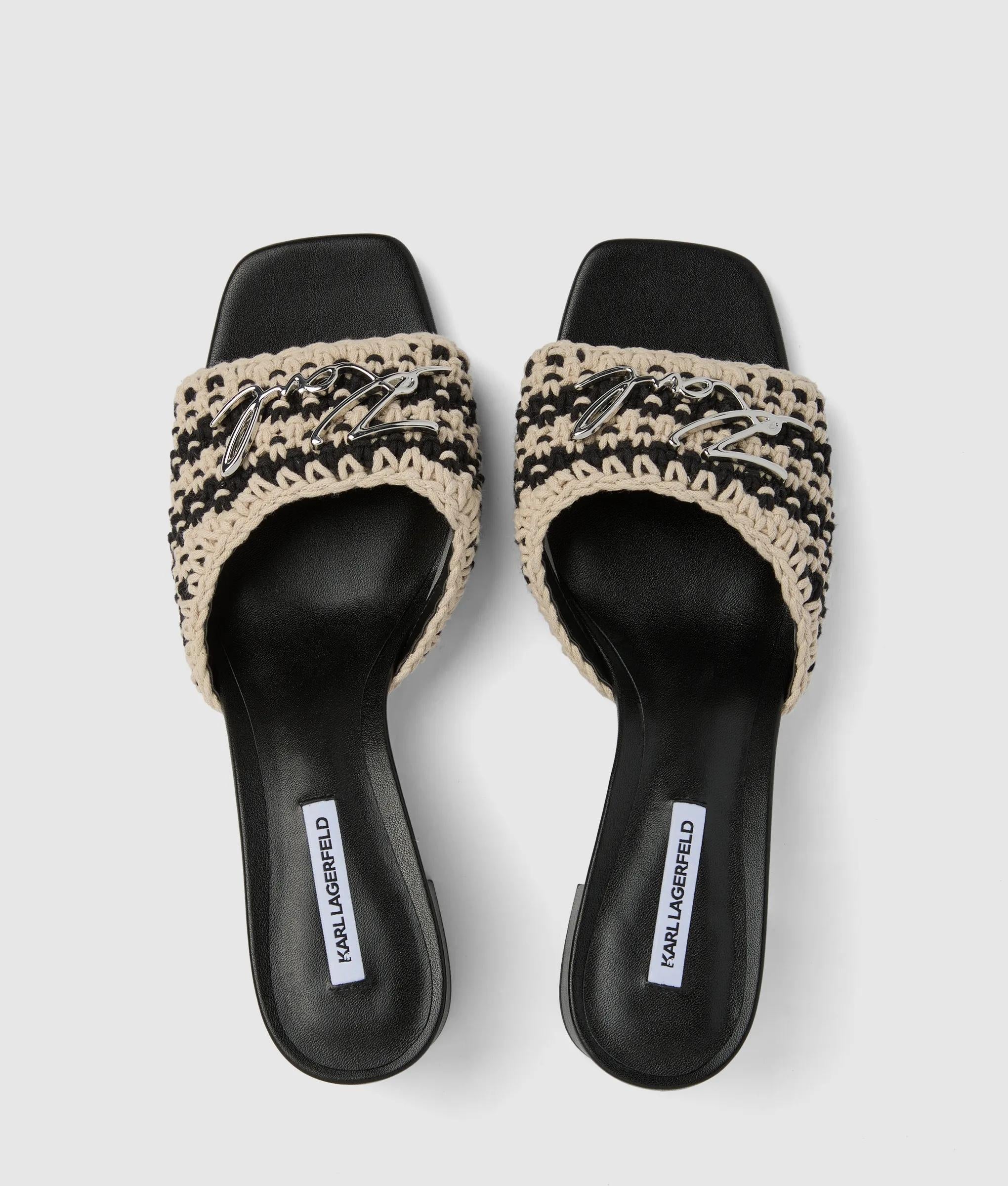 Plaza II crochet heeled sandals