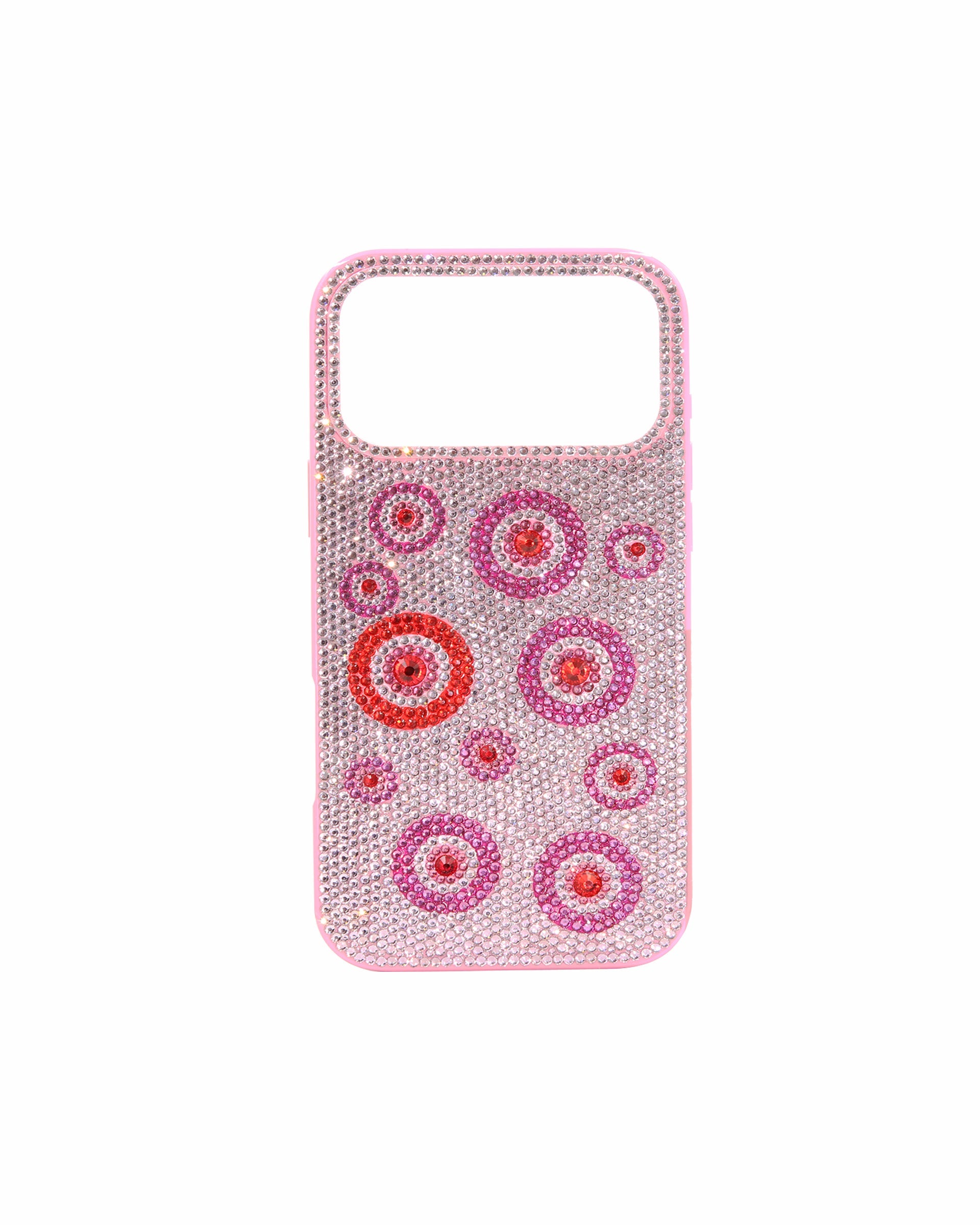 Evil Eye Artificial Crystal Embellished Phone Case - Black
