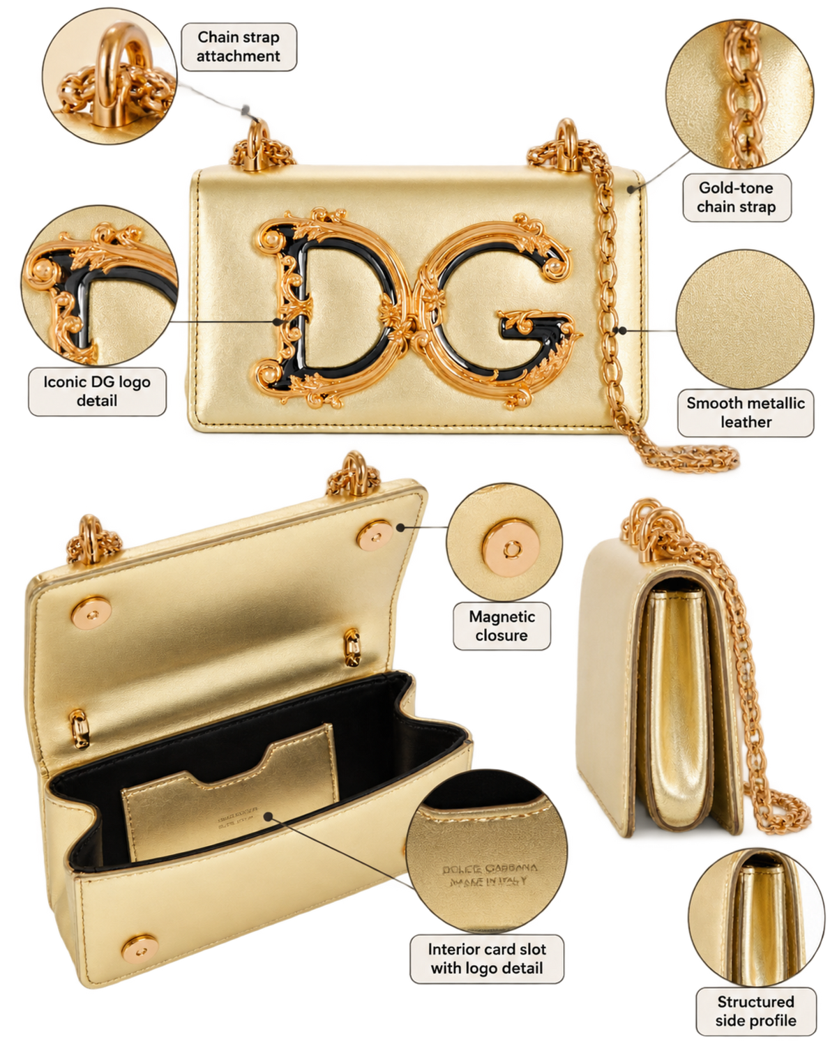 DG Girls leather mini bag