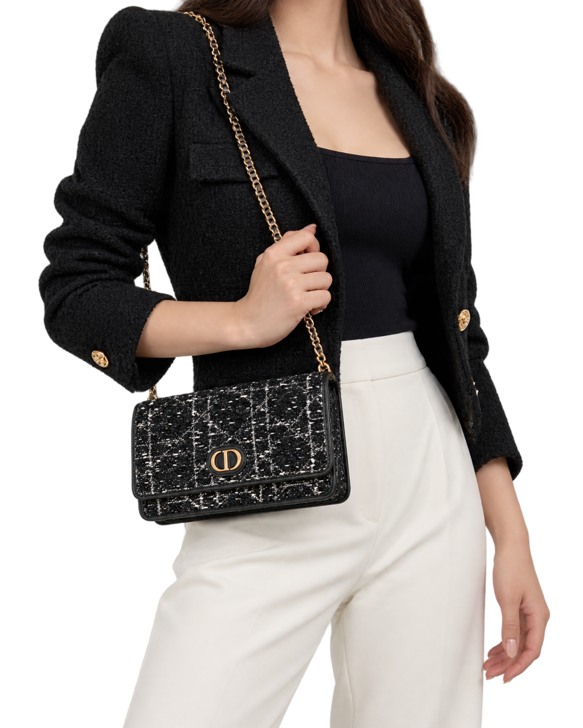 Dior Caro Pouch with Chain