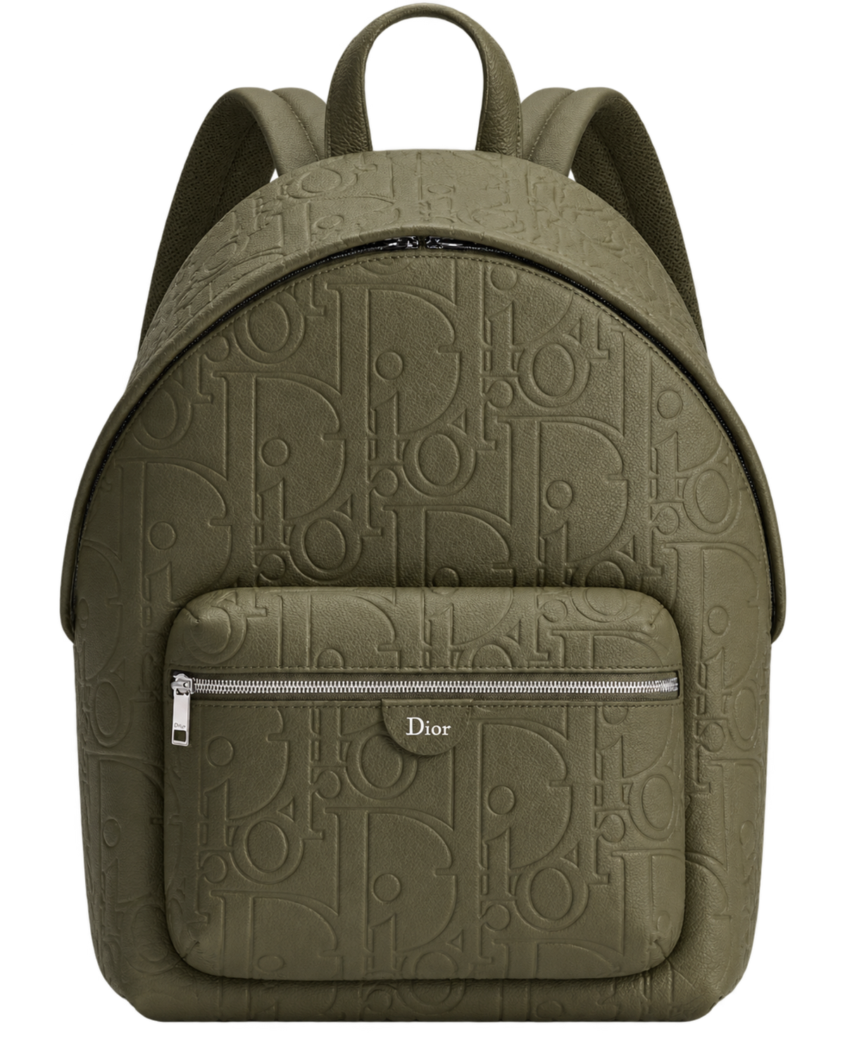 Dior Rider Zipped Backpack Khaki Dior Gravity Grained Leather