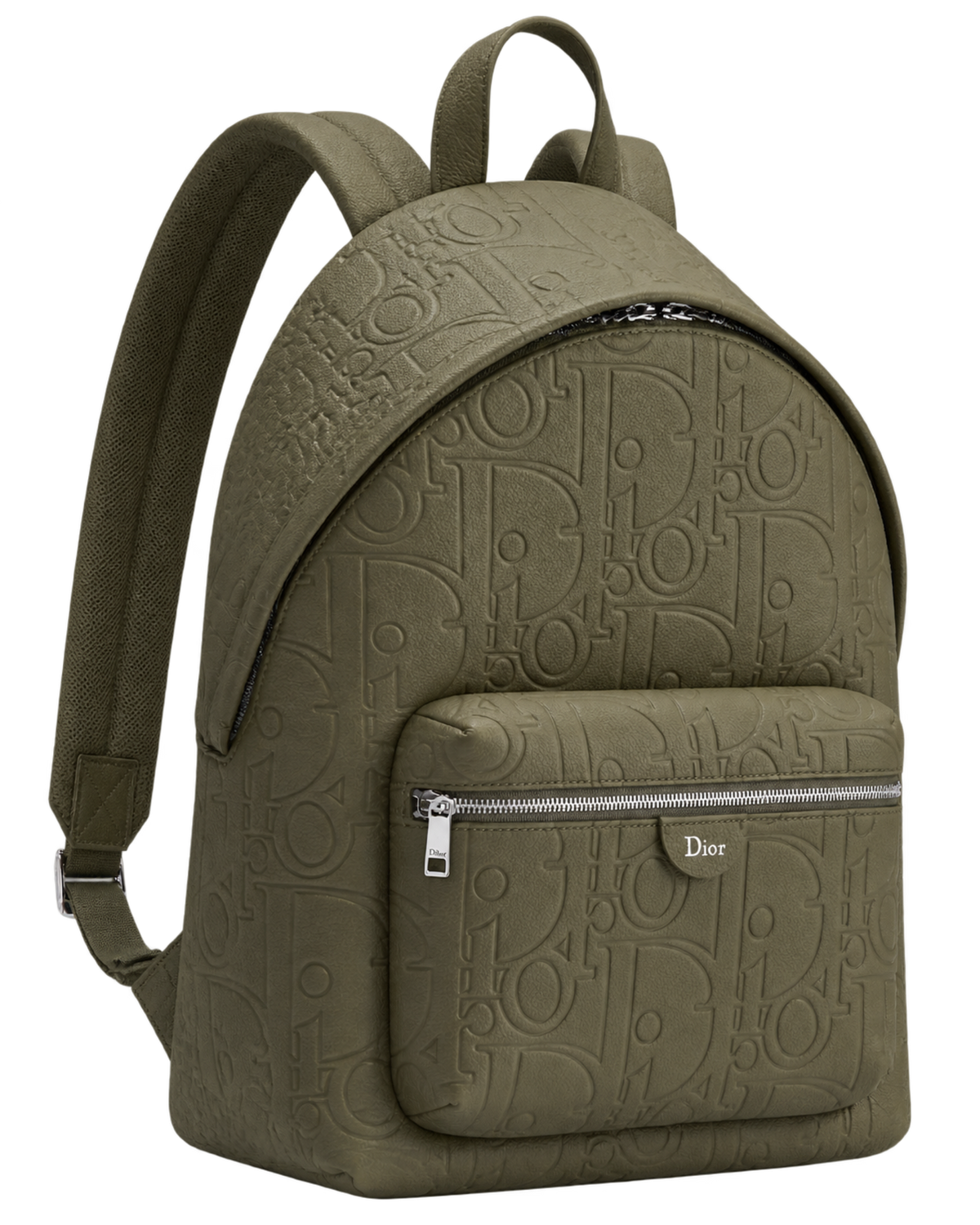 Dior Rider Zipped Backpack Khaki Dior Gravity Grained Leather