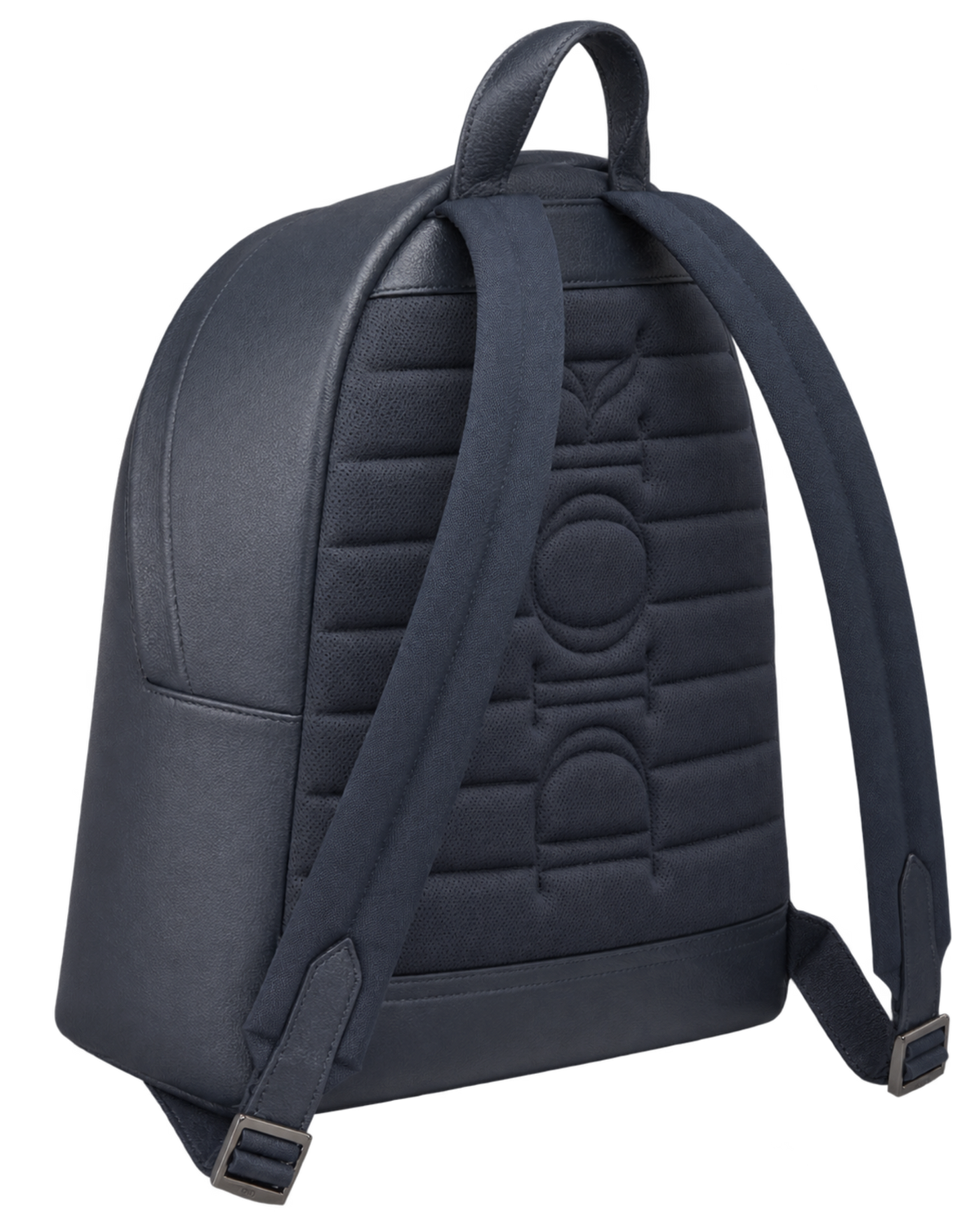 Dior x Hylton Nell Rider 2.0 Zip Backpack Grained Calfskin Print Navy Blue White