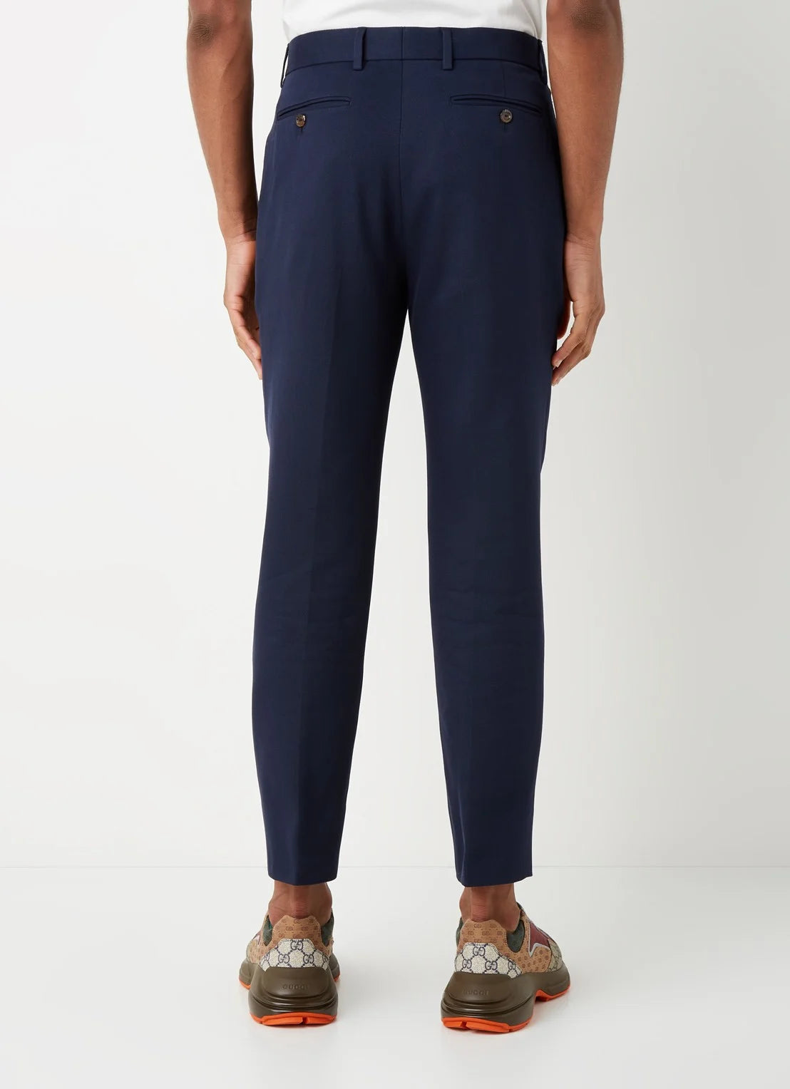 Gucci Women's Slim-Fit Cropped Trousers with Stripe Detail