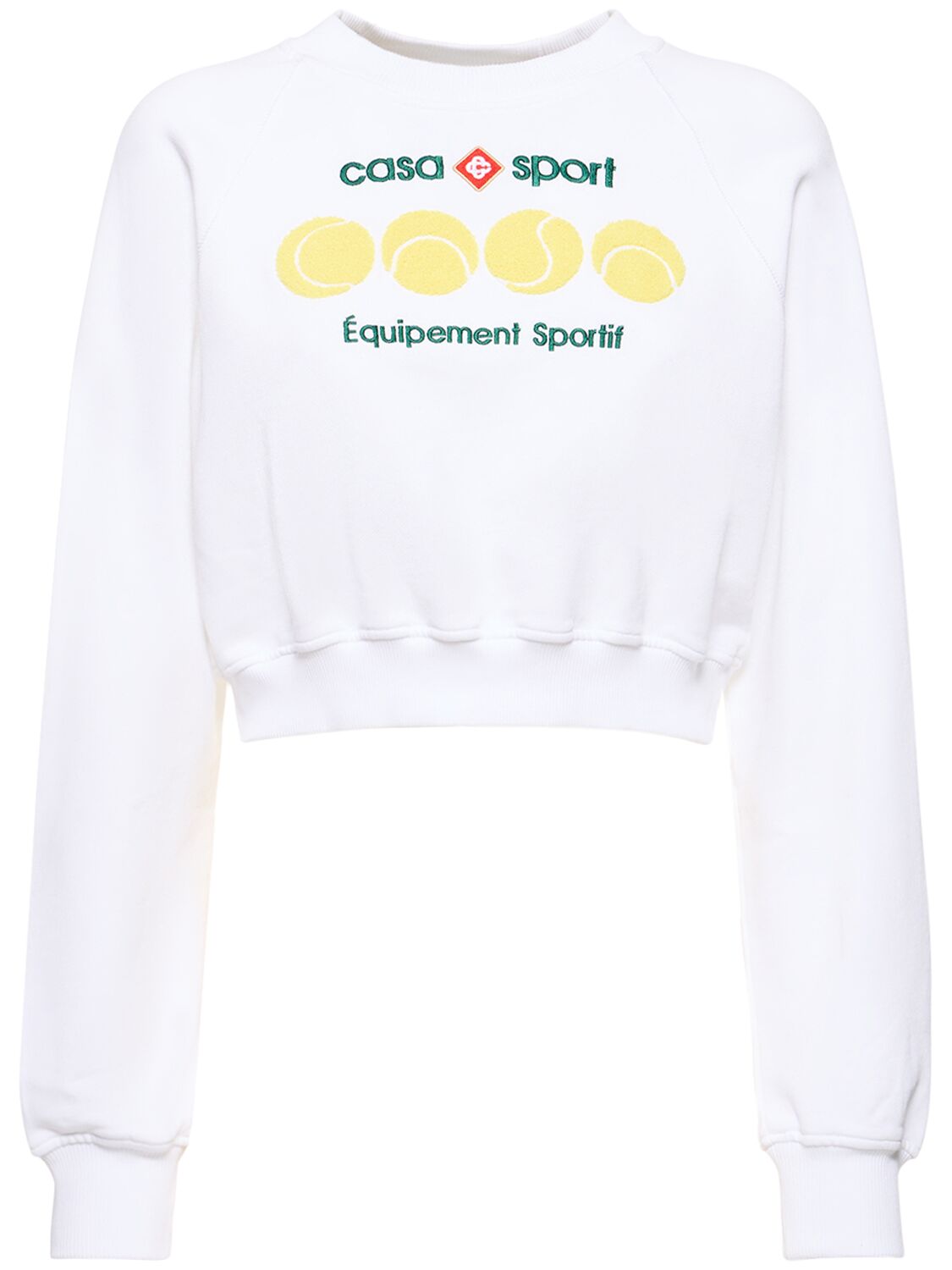 CASABLANCA Casablanca Casa Sport cropped jersey sweatshirt - Size: XS Sweatshirts | Shop From The Mirage