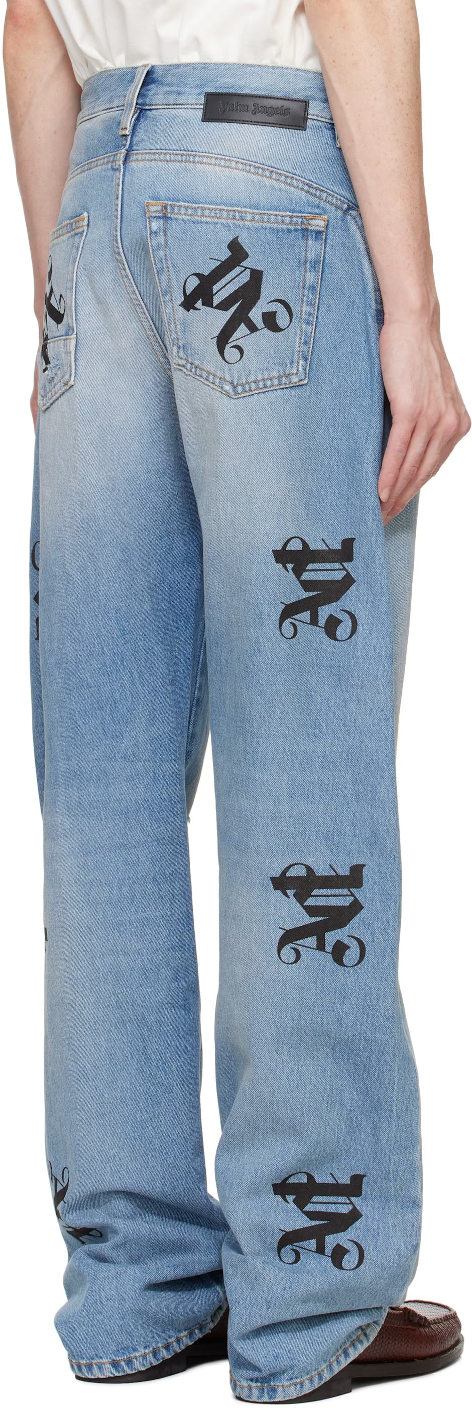 Blue Monogram Series Loose Fit Jeans
