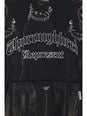 Represent Black Hoodie with Fixed Hood and Maxi Print on the Front in Cotton Man