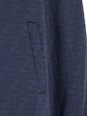 Fendi Blue Sweatshirt with High Neck and All-Over Embossed FF Motif in Cotton Blend Man