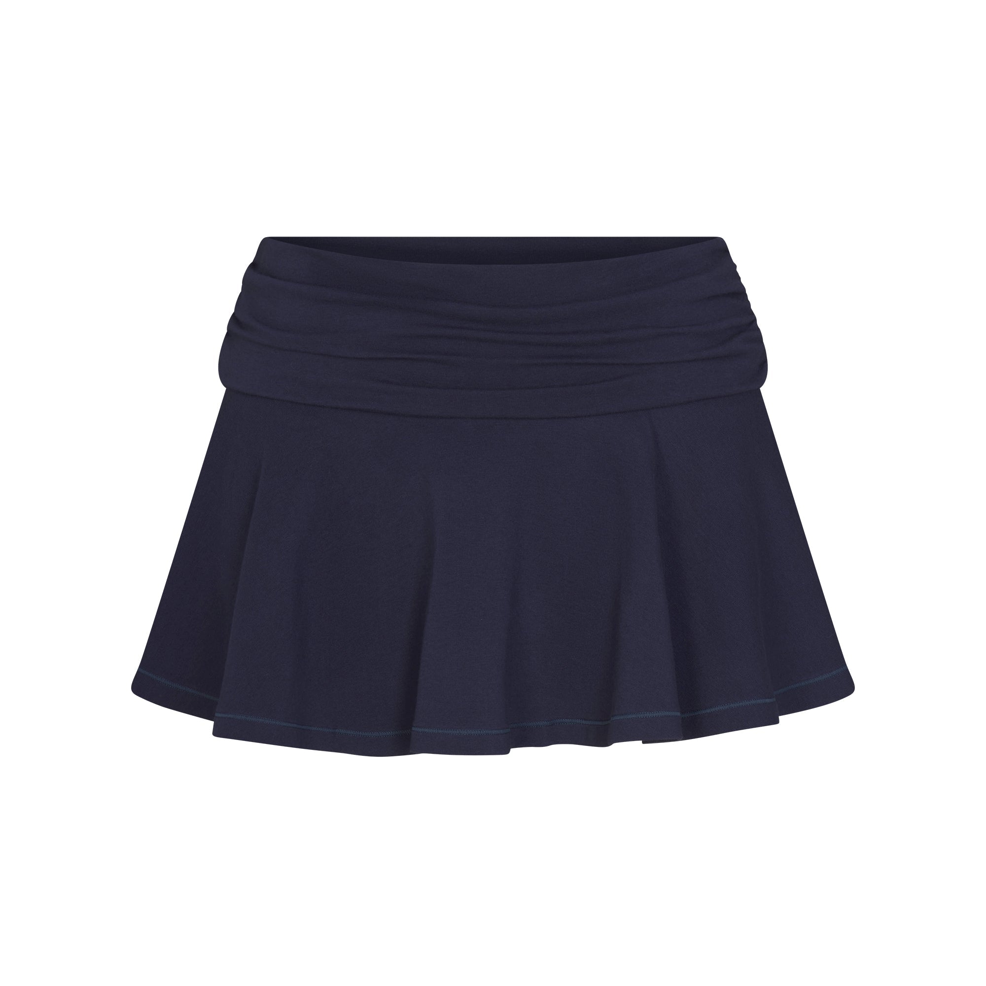 Cotton Jersey Foldover Mini Skort
