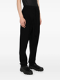 Fear of god Black Pants with Front Knot Closure and Logo Patch in Cotton and Wool Blend Woman