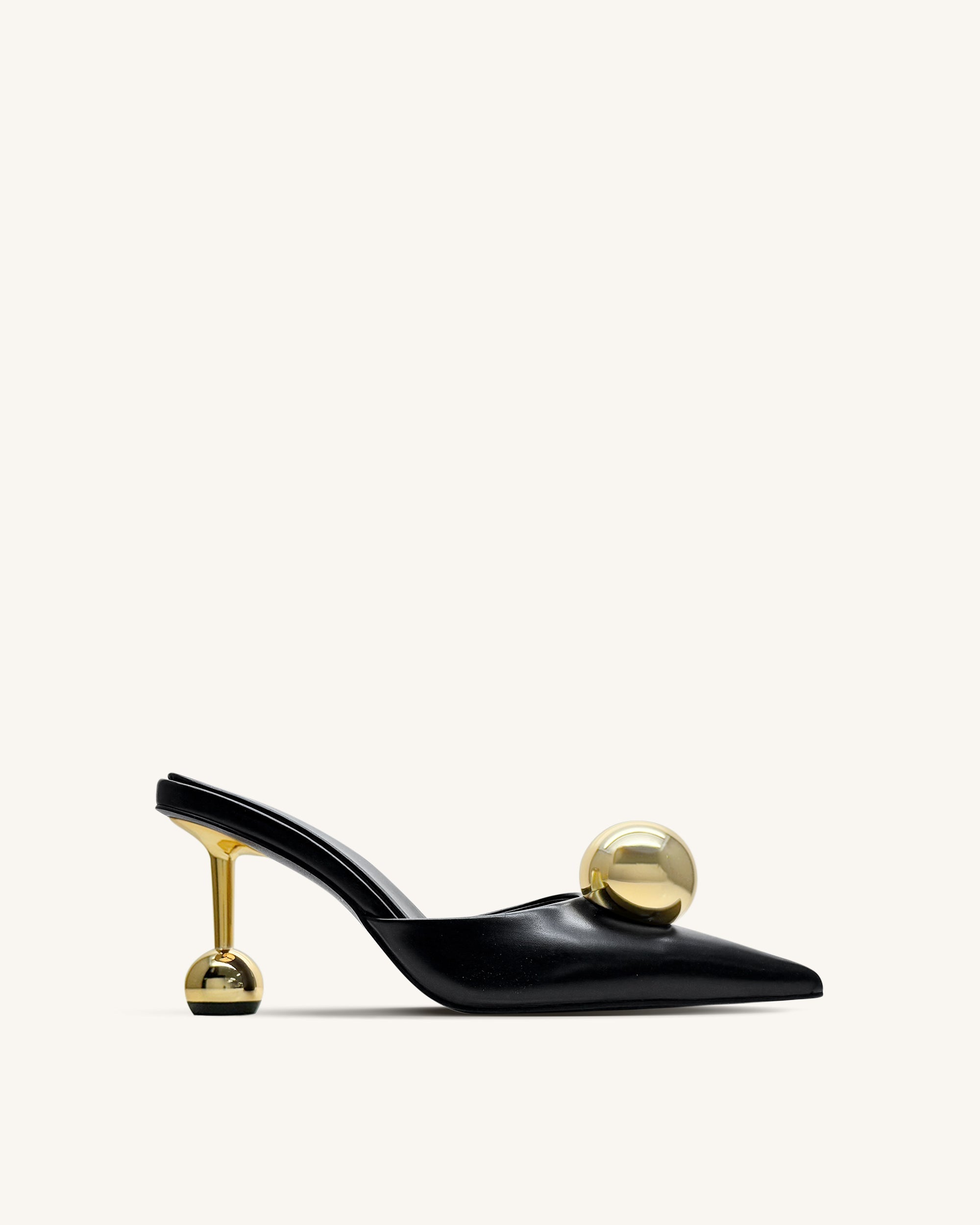 Sofia Sphere Heel Mules - Rose Red