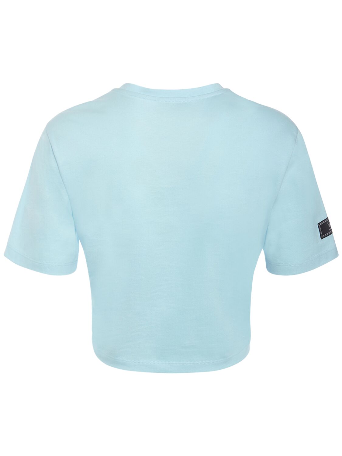 Versace Versace Logo jersey crop t-shirt w/knot - Size: XS T-Shirts | Shop From The Mirage