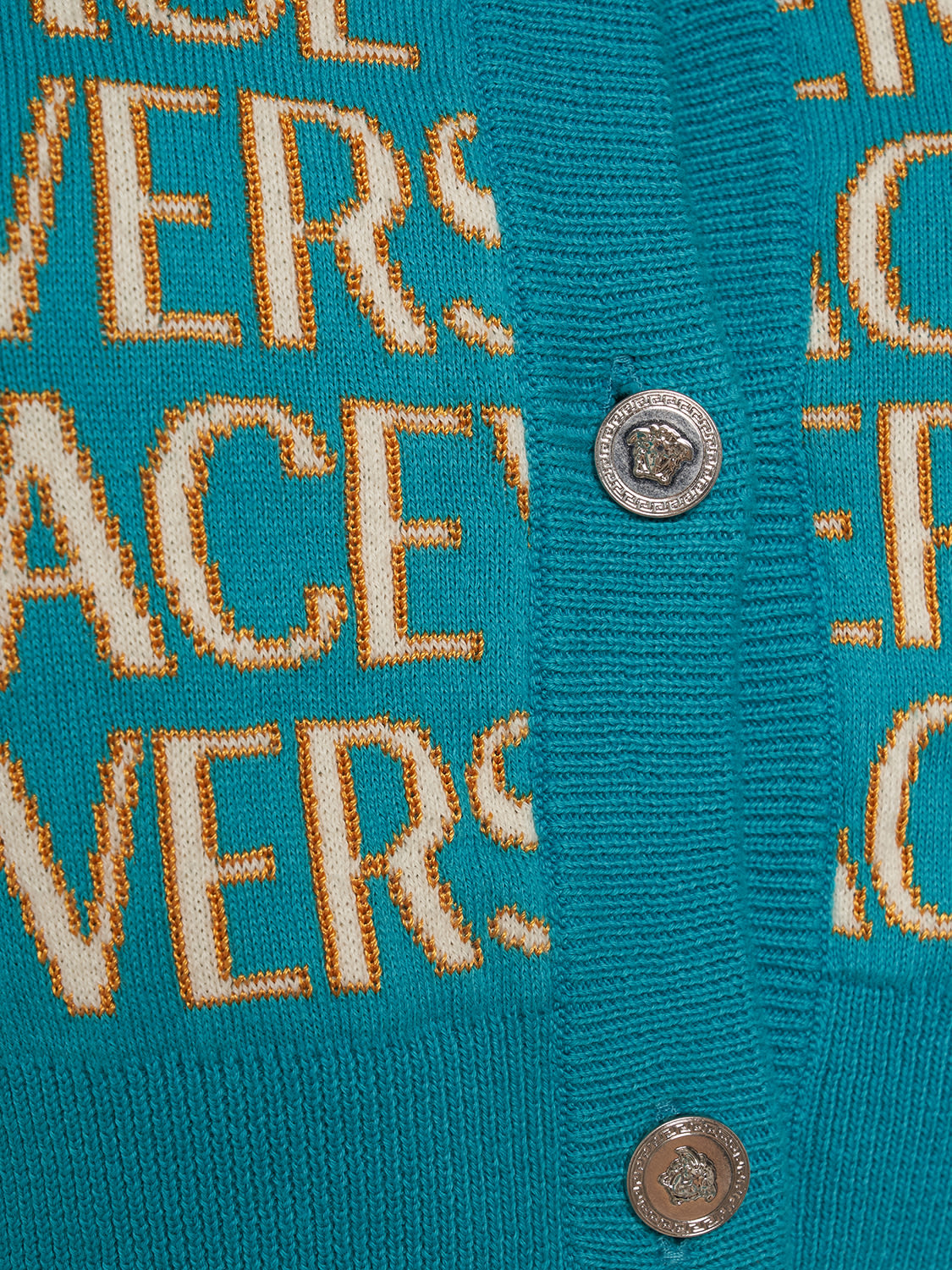 Versace Versace Logo jacquard knit crop cardigan - Size: S Dresses | Shop From The Mirage