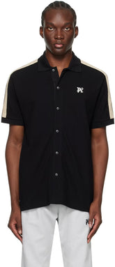 Black Monogram Track Polo