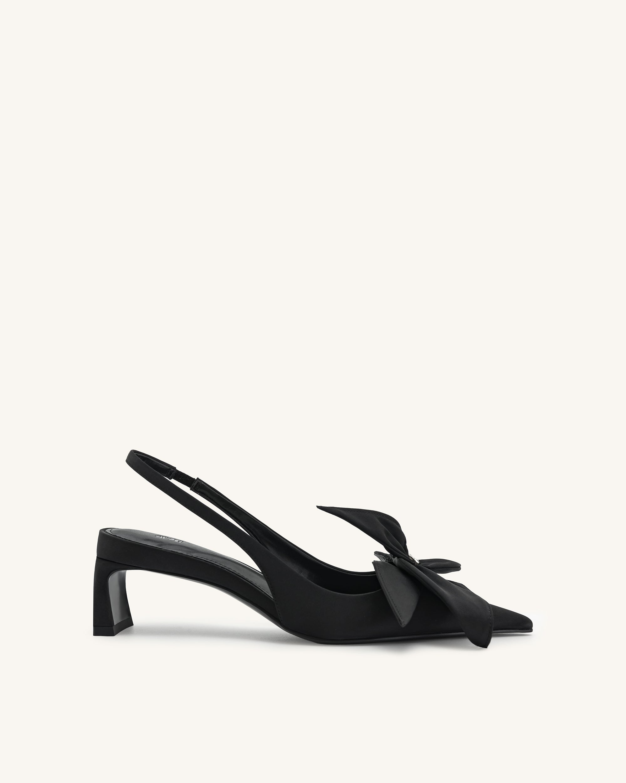 Queena Floral Appliques Slingback Pumps - Blue