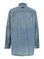 Fear of god Blue Shirt with Classic Collar and Logo Patch on the Back in Denim Man