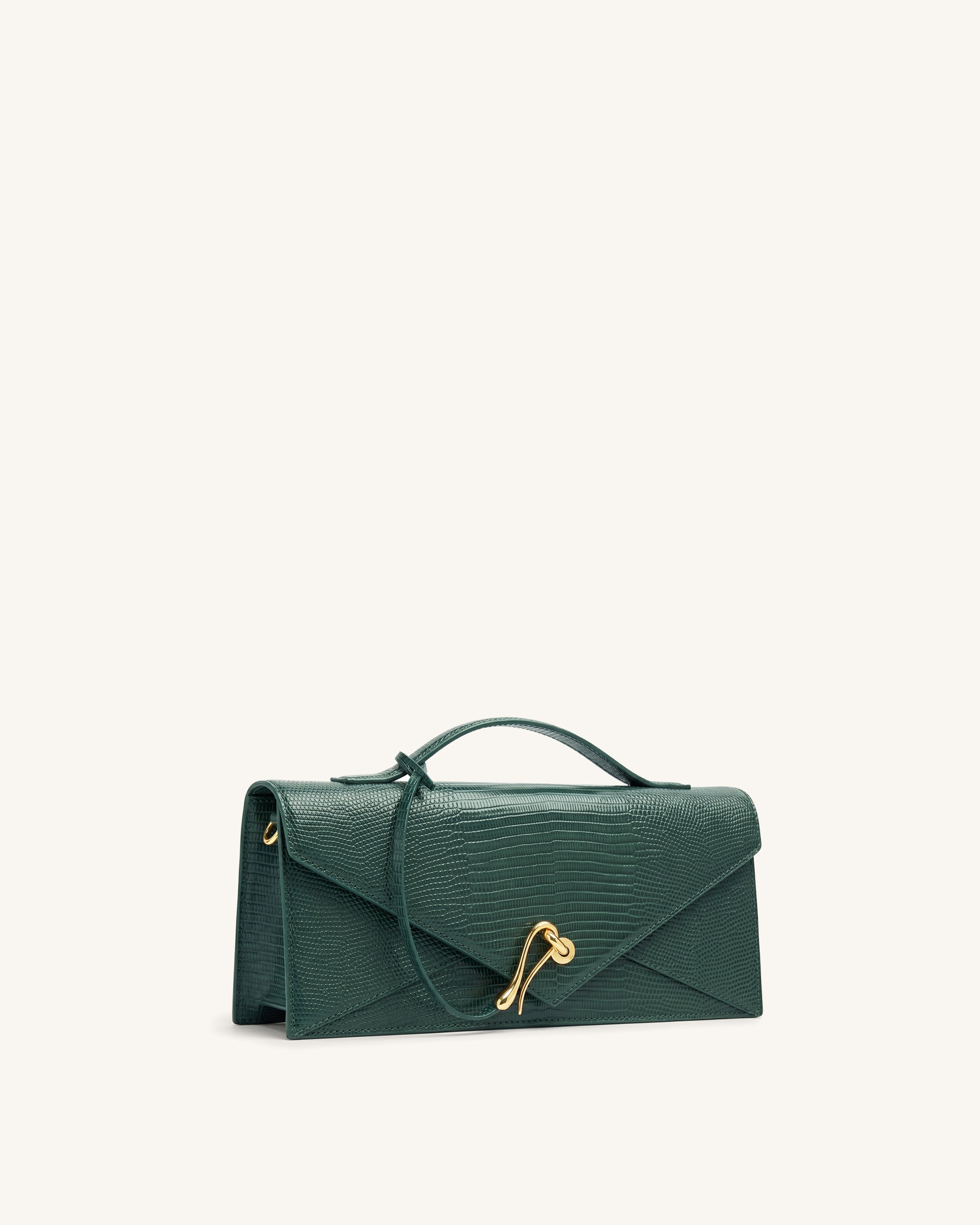 Celeste Envelope Top Handle Bag - Light Blue Croc
