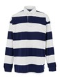 Polo ralph lauren "Big Fit" Blue Polo Shirt with Classic Collar and All-Over Striped Motif in Cotton Man