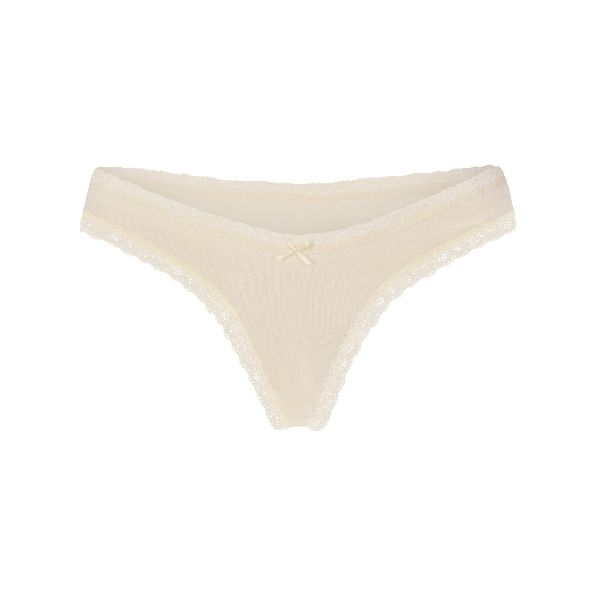 Lightweight Cotton Lace Thong