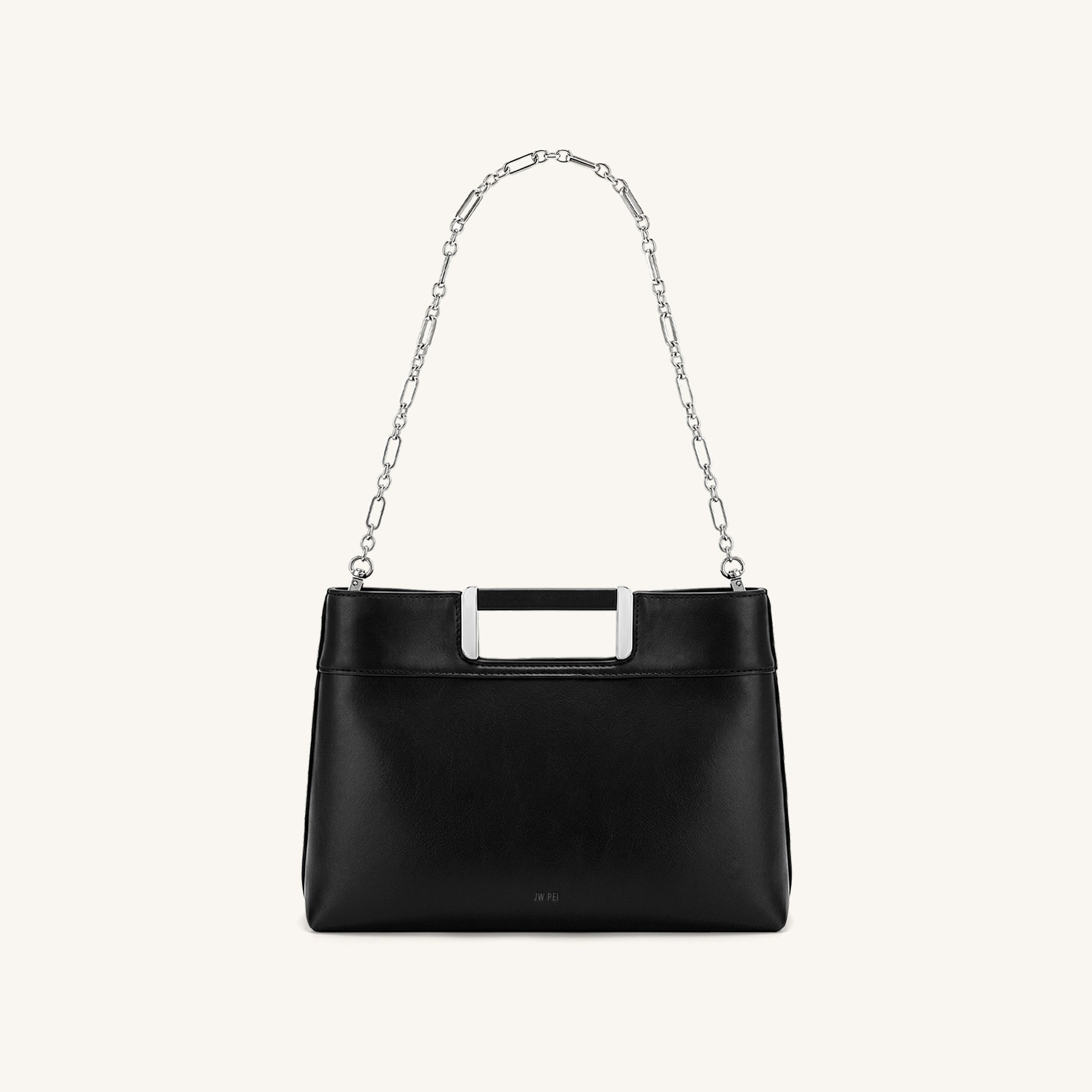Elodie Chain Handle Top Handle Bag - Black