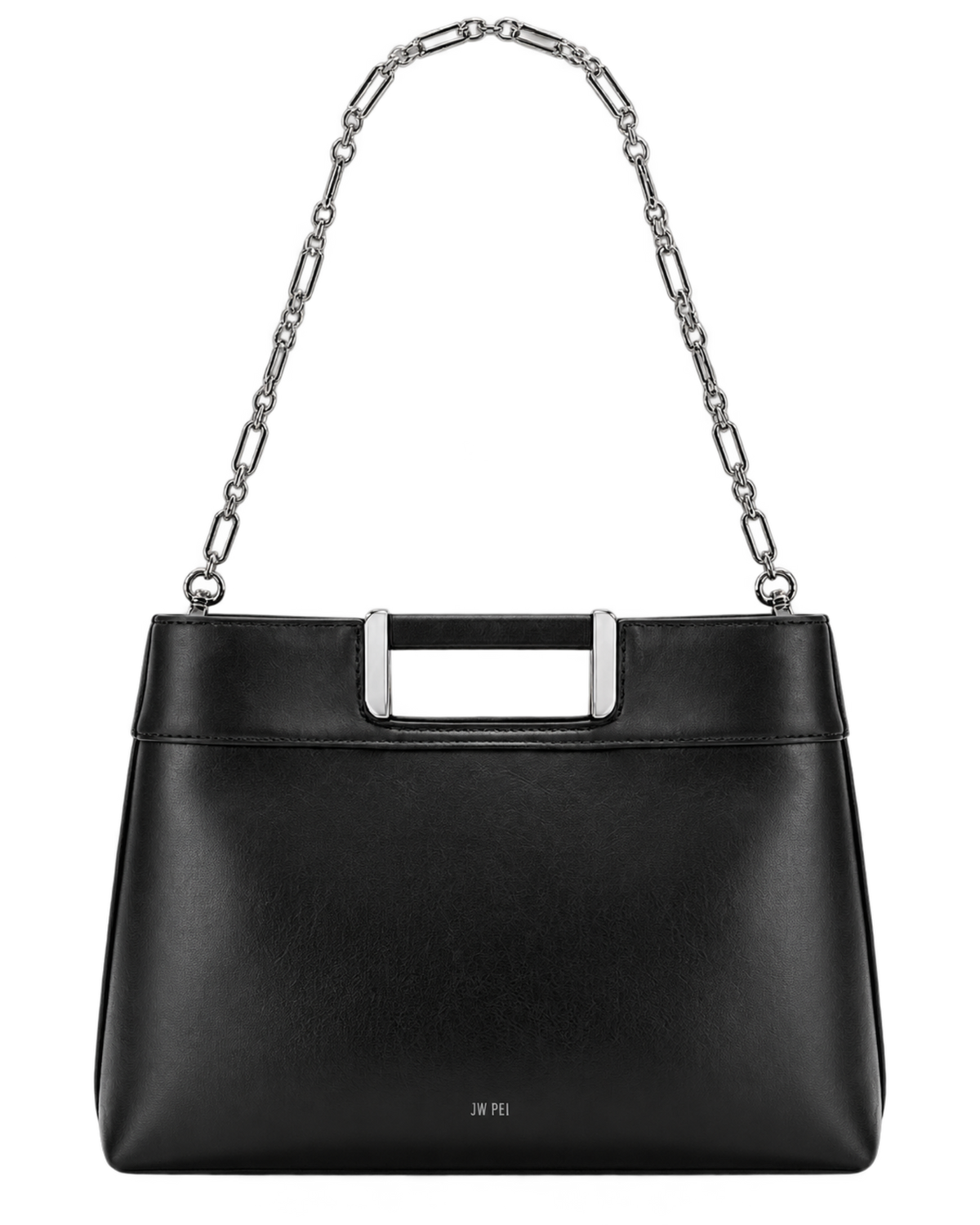 Elodie Chain Handle Top Handle Bag - Black