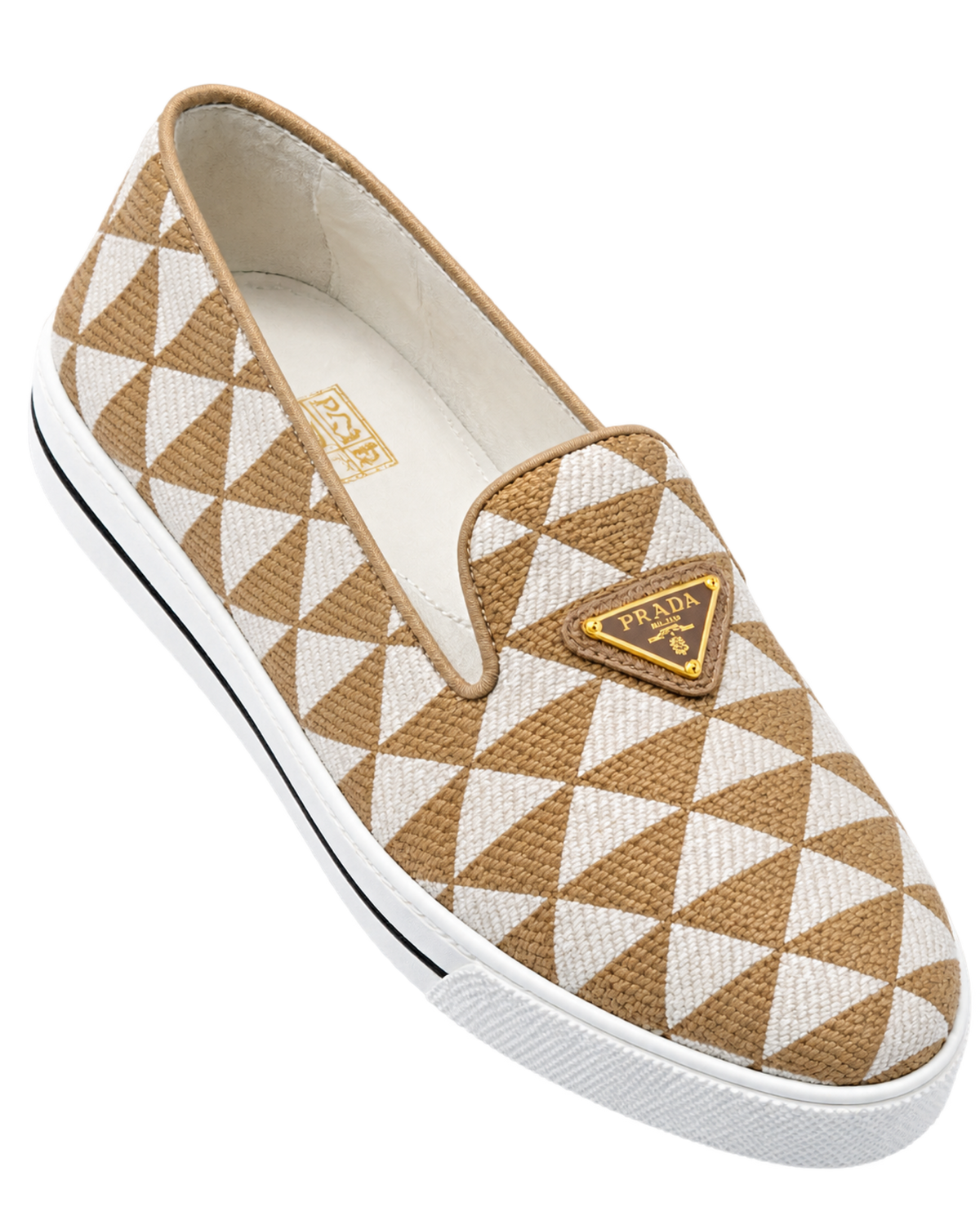 Embroidered fabric slip-on shoes