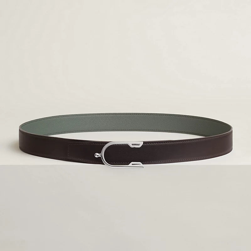 Eperon belt buckle & Reversible leather strap 32 mm