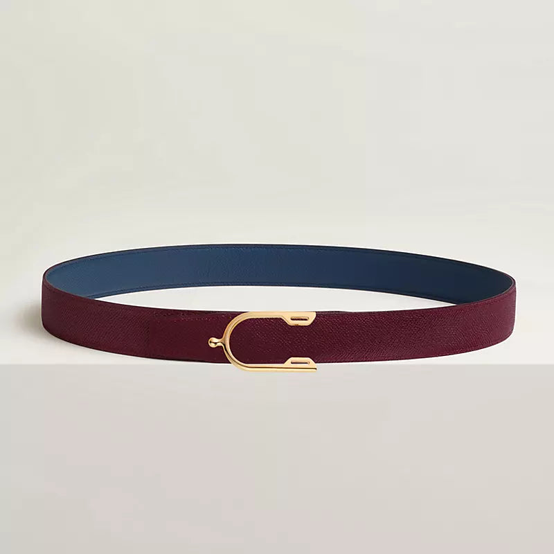 Eperon belt buckle & Reversible leather strap 32 mm