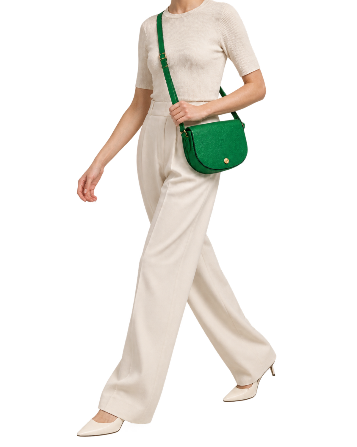 Épure S Crossbody bag Green - Leather