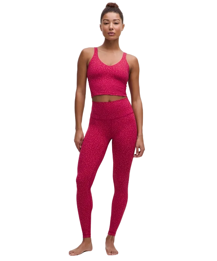Lululemon Align High-Rise Pant 28" Leopard Daisy Desert Red Magenta Smoke