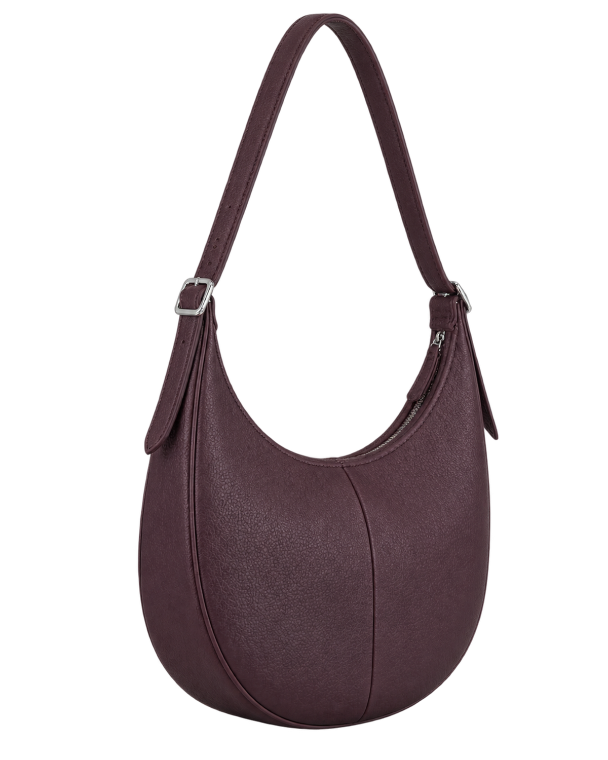 Essential L Crossbody bag Eggplant - Leather