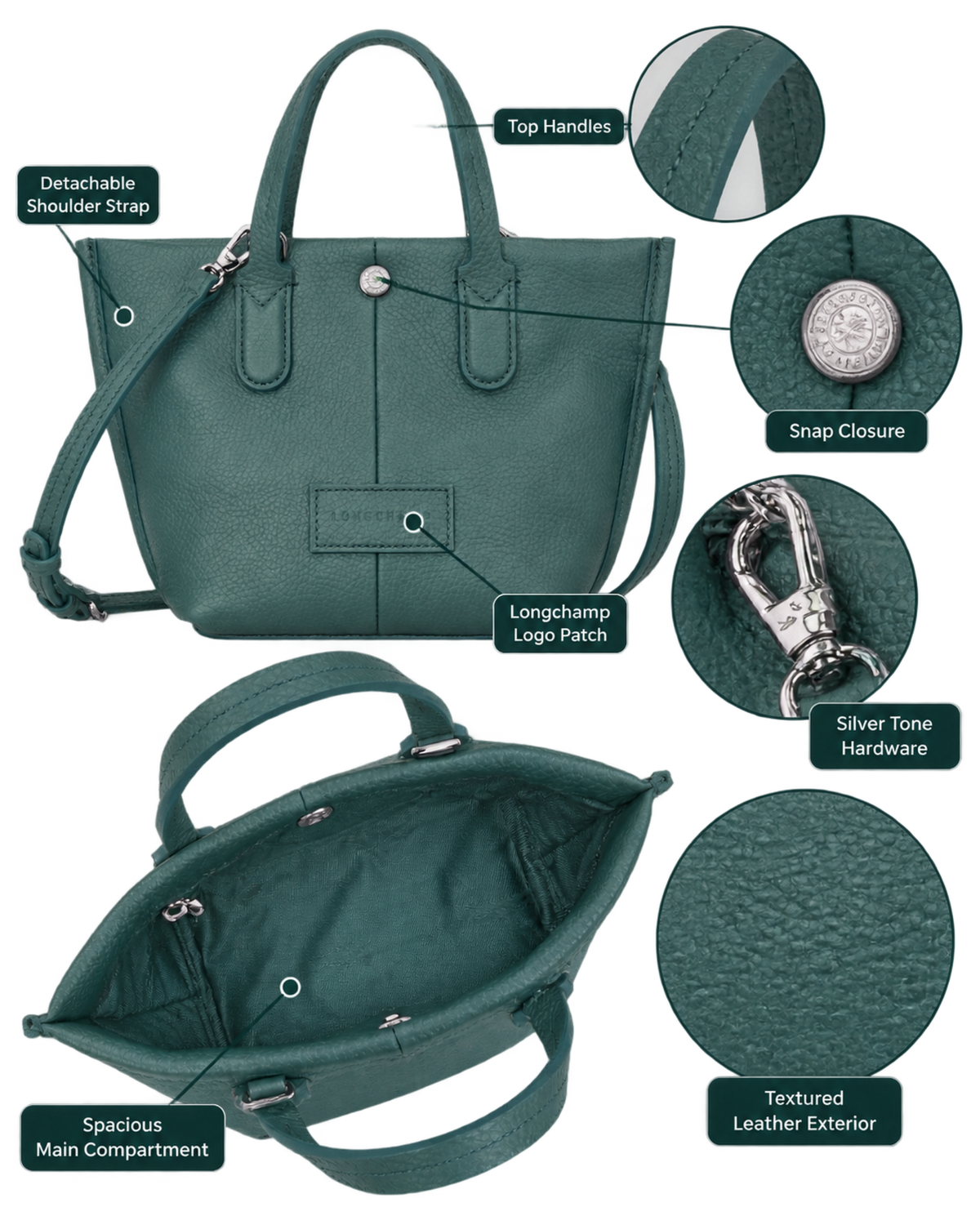 Essential XS Handbag Cedar - Leather