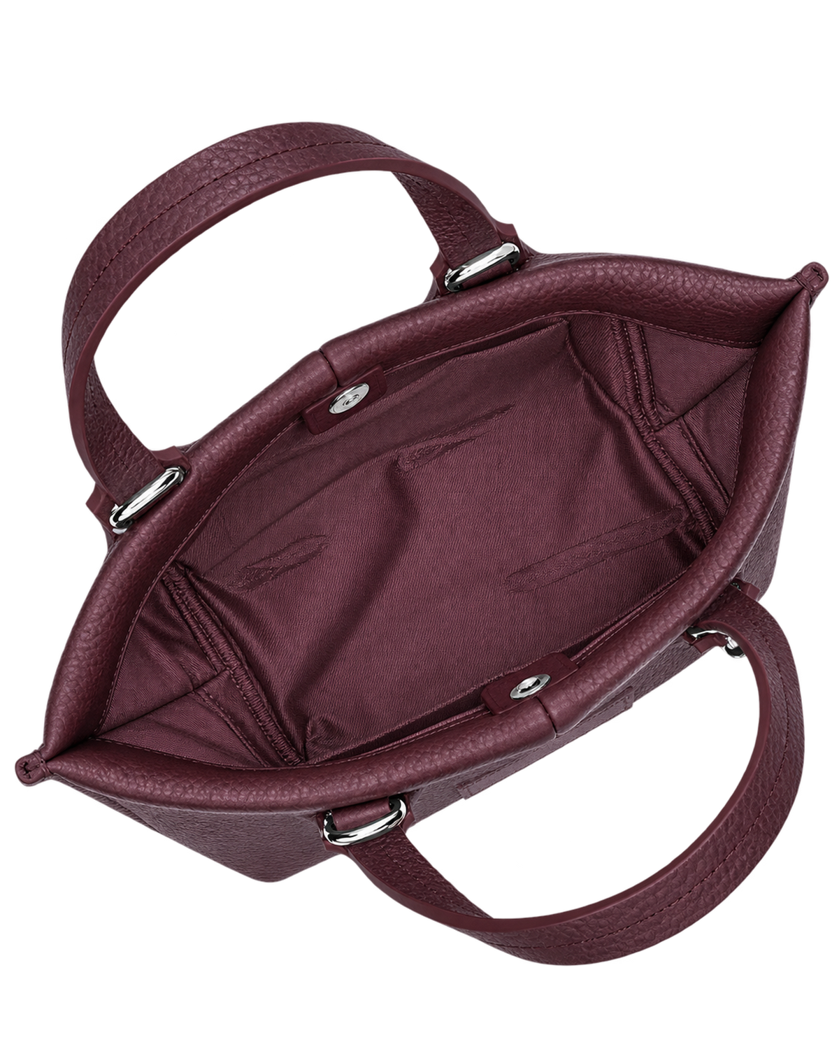 Essential XS Handbag Eggplant - Leather