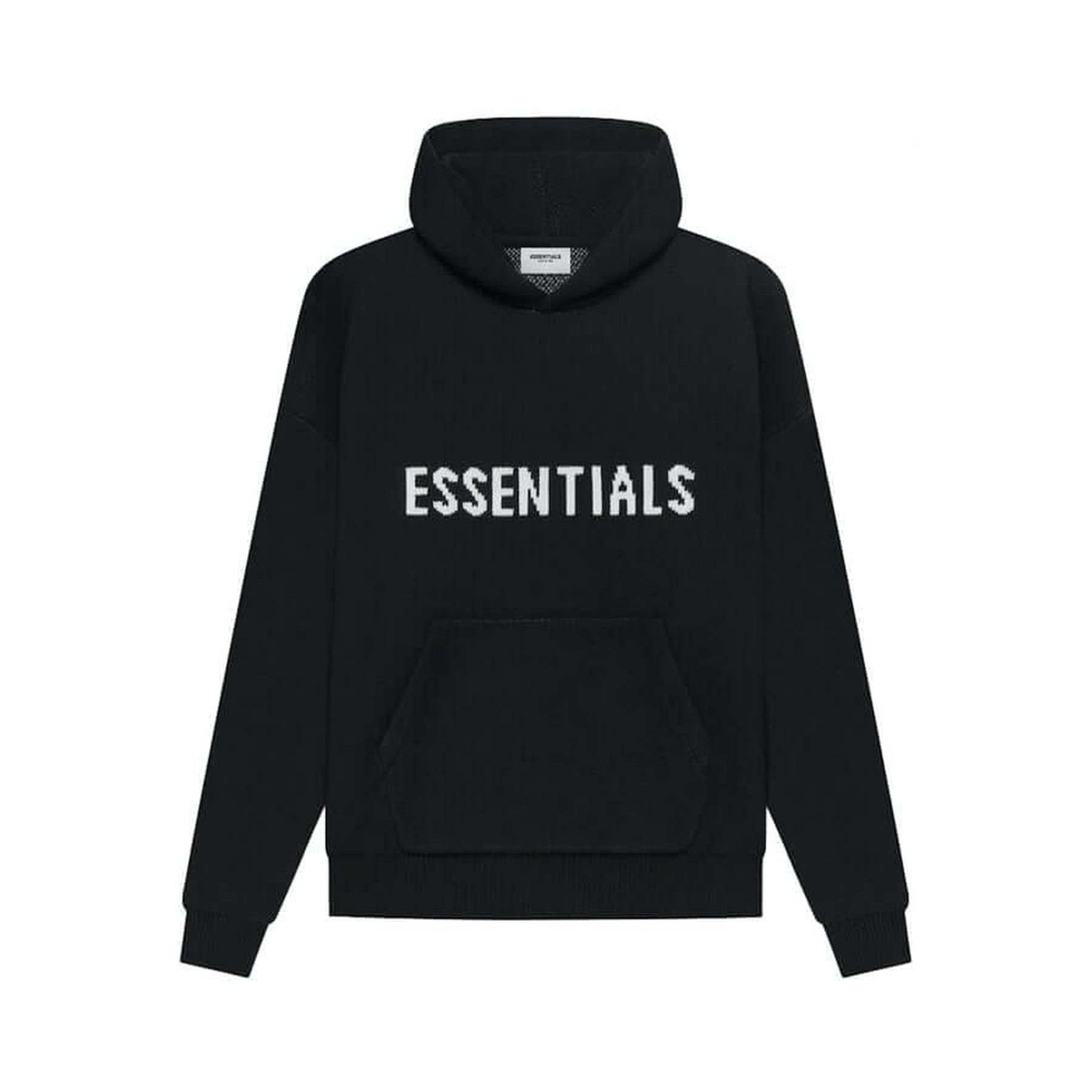 Essentials Knit Hoodie Black