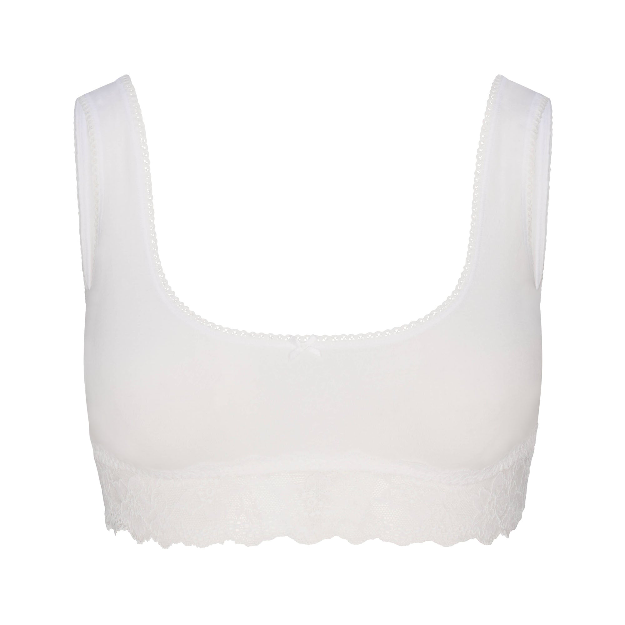 Lightweight Cotton Lace Scoop Bralette