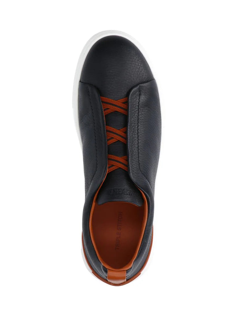 Zegna Men’s Black Slip-On Sneakers – Premium Deer & Cow Leather | Made in Italy | RLHCVO S4667ZSNE